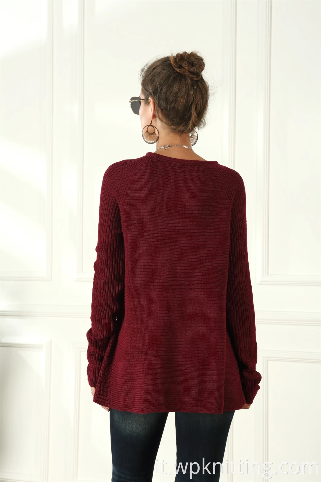 Abbigliamento da donna pullover che corse a maniche lunghe maglione casual maglieria